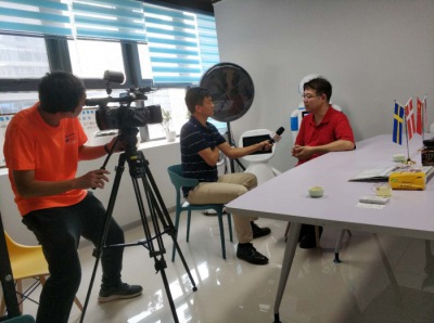 東莞電(diàn)視台前來采(cǎi)訪(fǎng)